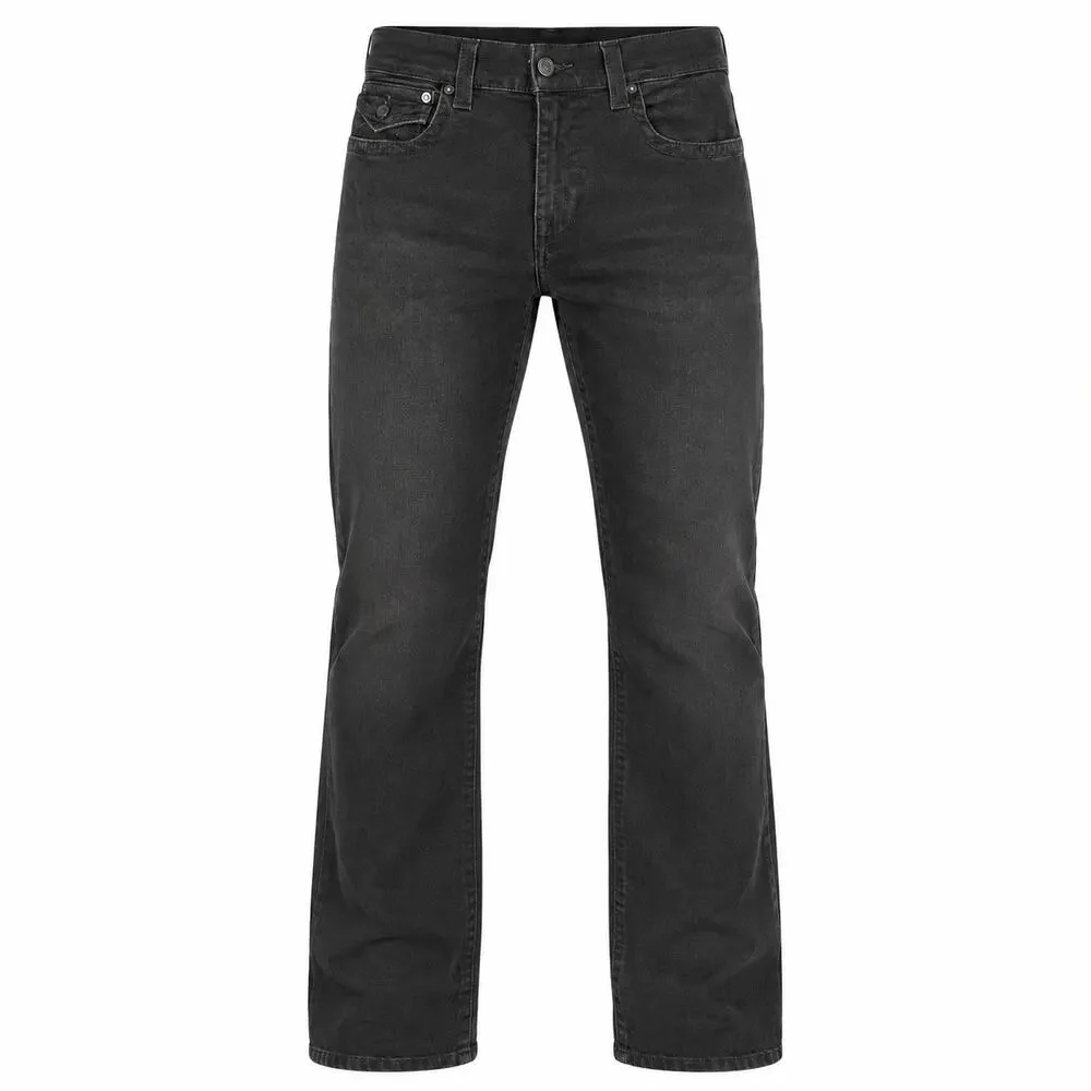 True Religion Mens Ricky Jean 34x33 Straight Flap SN Black